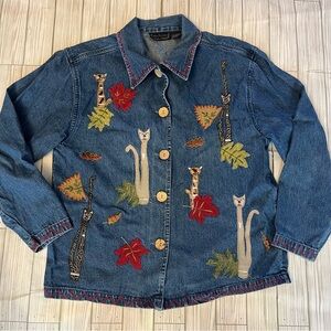 Vintage Cat & Fall New Directions Denim Jacket